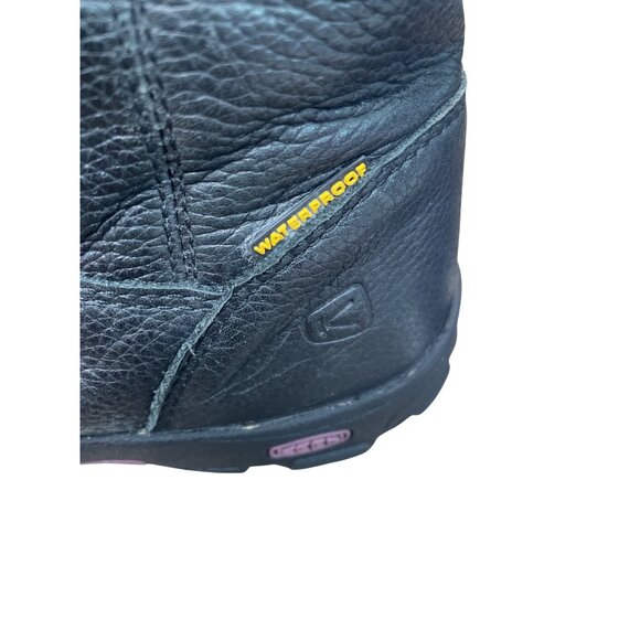 Keen Womans Black Leather Suede Waterproof Winter Boots Sz 4 SKU 9579 - Picture 4 of 16